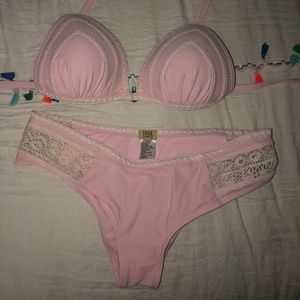 Pink bikini set